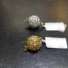 14k Ball Clasp w/ Diamonds (Hollow)