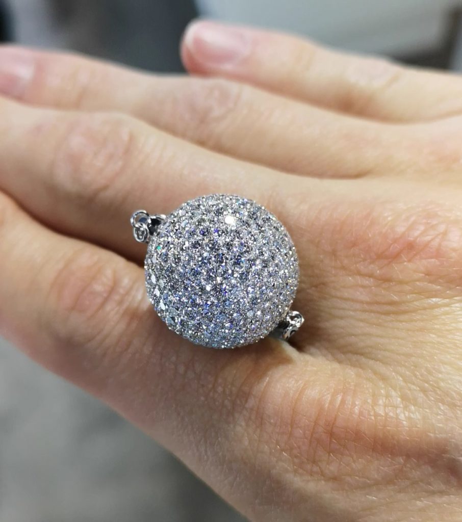 20mm Pave Diamond Ball Clasp Yen's Jewelry & Accessories, Inc.