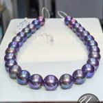 A round Tanzanite Blue Edison pearl strand